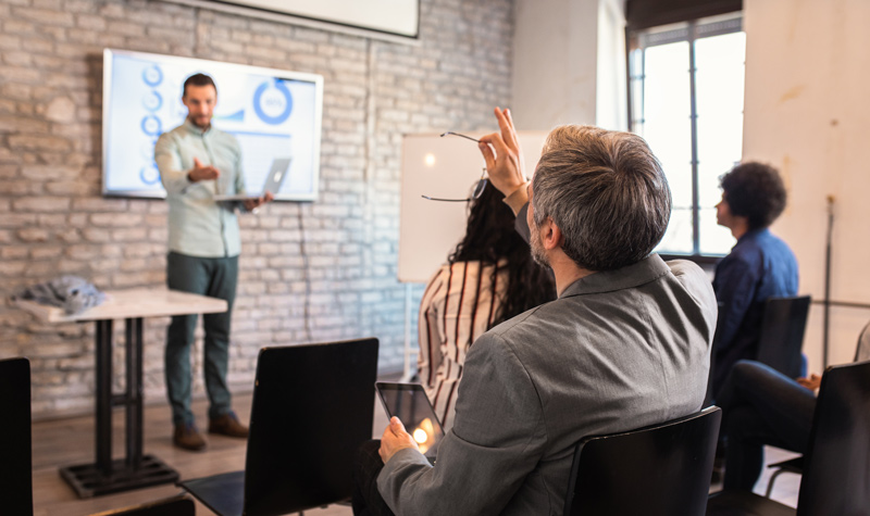 Teaching finances from a stage